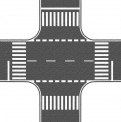 Noch 60712 Kreuzung Asphalt 
