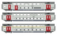 LS Models 43603AC SNCB Doppelstockwagen M6 Set 3-tlg Ep.6 