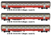 LS Models MW2108-3AC 3er Set Personenwagen EW III SBB, Ep.IV 