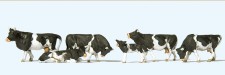 Preiser 10145 Kühe, schwarz gefleckt 