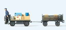 Preiser 10256 Elektrokarre mit Fahrer. Deutsche 