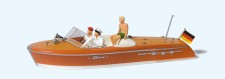 Preiser 10688 Motorboot Riva Ariston mit Besatzung (1)