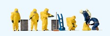 Preiser 10733 Feuerwehrmänner.Gelber Vollschutzanzug 