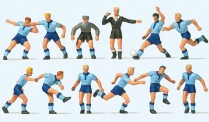 Preiser 10756 Fussballmannschaft.Hellblaue Trikots, 