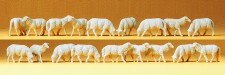 Preiser 14161 Schafe, 18 Stück sortiert 