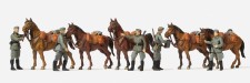 Preiser 16607 Kavalleristen stehend. Pferde. Deutsches 