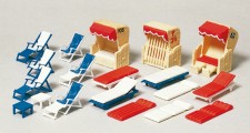 Preiser 17308 Liegestühle. Liegen. Strandkörbe. 