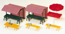Preiser 17500 Marktstände, Marktschirme. Bausatz 