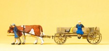 Preiser 30412 Bauernwagen. 2 Bauersleute. 2 Kühe.