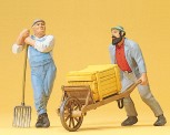 Preiser 45020 Arbeiter mit Schubkarre, Arbeiter auf