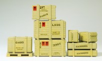 Preiser 45200 Ladegut. 8 Kisten, 1 Palette. Bausatz 