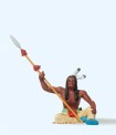Preiser 54618 Indianer sitzend, mit Speer