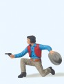 Preiser 54803 Cowboy kniend, mit Revolver 