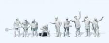 Preiser 63003 Bahn- und Gleisbauarbeiter 9 Unbemalt. 