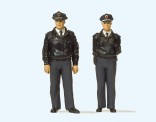 Preiser 63101 Polizisten stehend. Blaue Uniform. BRD 