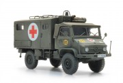 Artitec 6870778 BRD Unimog 404s Krankenwagen gelboliv 