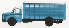 REE Modeles CB-113 Berliet GLC6 Vieh-Lkw blau 