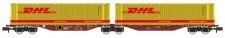REE Modeles NW-236 Touax Doppelcontainerwagen 6-achs Ep.6 