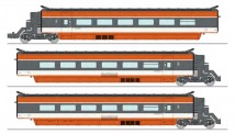REE Modeles TGV-002SAC SNCF TGV Erweiterungs-Set 3-tlg Ep.4 AC 