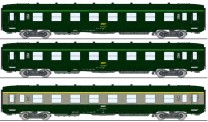REE Modeles VB-396 SNCF Reisezugwg.-Set DEV AO 3-tlg Ep.4/5 