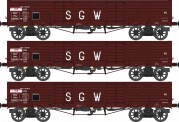 REE Modeles WB-854 SNCF offener Güterwag-Set TP 3-tlg Ep.3b 