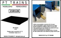 PT Trains PT210126 Laderampe für Container - Schwarz  3-Stk 