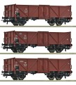 Roco 6600075 DB 3-tlg. Set: Offene Güterwagen Ep.3 