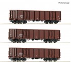 Roco 6600103 DR 3-tlg. Set: Offene Güterwagen Ep.4 