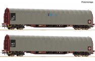 Roco 6600159 CD Cargo Set Schiebeplanenwagen Ep.6