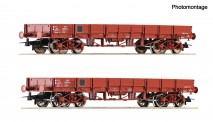 Roco 6600224 SNCF 2er Set Niederbordwagen Ep.3/4 