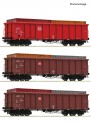 Roco 6600291 DBAG 3-tlg. Set: Offene Güterwagen Ep.6 