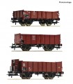 Roco 6600303 DB 3-tlg. Set: Offene Güterwagen Ep.3 