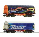 Roco 6680022 ROCO Kuehn Schiebeplanenwagen-Set 2-tlg. 