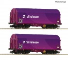 Roco 6680024 Railrelease Schiebeplanenwagen-Set Ep.6 