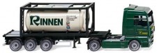 Wiking 053601 MAN TGX 20ft Tank-C-SZ Rinnen 