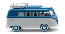 Wiking 079742 VW T1 Campingbus - achatgrau/grünblau 