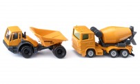 Siku 169200003 Set Baugeräte: Betonmischer & Muldenkipp 