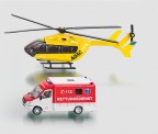 Siku 1850 Set: Rettungsd. Hubschrauber/ RTW 