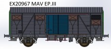 Exact-train 20967 MÁV gedeckter Güterwagen GZD Ep.3 