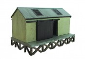 Scenecraft 44-006B Corrugated Goods Shed - Brown 