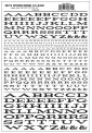 Woodland WMG715 Aufreibebuchstaben ausgedehnt, schwarz 