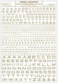 Woodland WMG736 Aufreibebuchstaben ausgedehnt, gold 