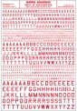Woodland WMG741 Buchstaben amerikanischer Typ, rot 