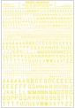 Woodland WMG742 Buchstaben amerikanischer Typ, gelb 