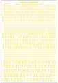 Woodland WMG749 Zahlen amerikanischer Typ, gelb 