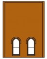 DPM DPM30110 Two-Story Arched Two Window Wall, 4 St. 