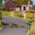 Busch 1127 6 Wildschweine H0 