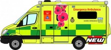 Oxford 76MA007 MB Sprinter RTW London Ambulance 