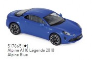 Norev 517865 Alpine A110 Légende 2018 - Alpine Blue 