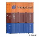 Tillig 07706 Container-Set mit drei 20'‘-Containern 